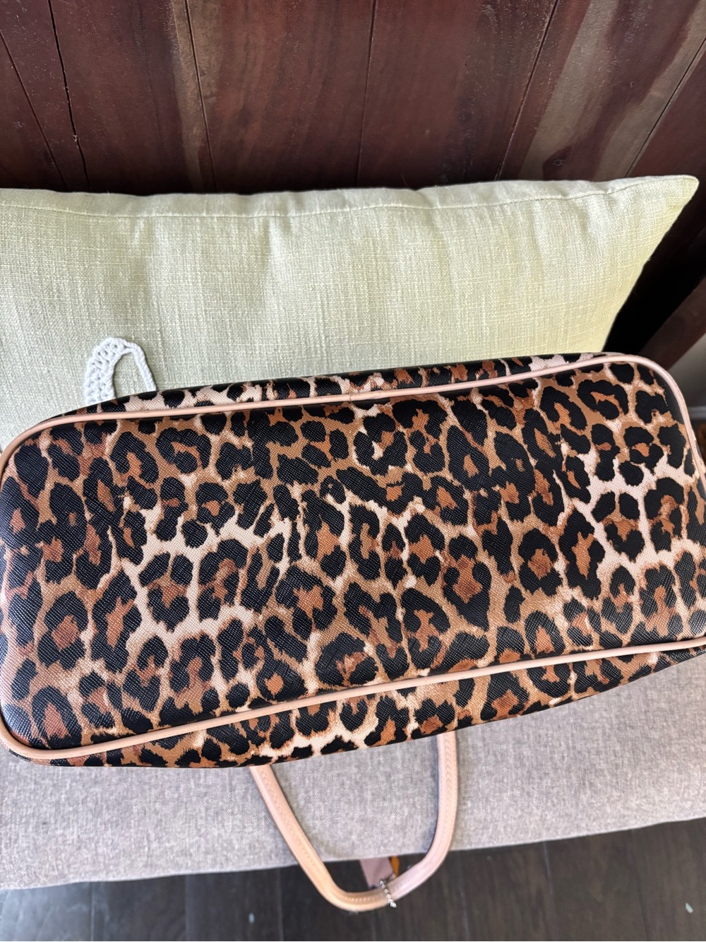 Coach Leopard-Print Tote Bag in Brown and Black - Picture 5 of 6